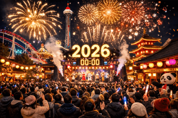 花やしきのカウントダウン