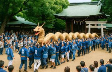 奥澤神社の大蛇のお練り