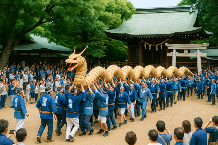 奥澤神社の大蛇のお練り