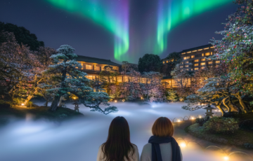 森のオーロラと東京雲海