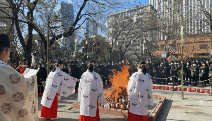 愛宕神社七草火焚き祭り2026