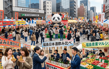 パンダ広場で福島